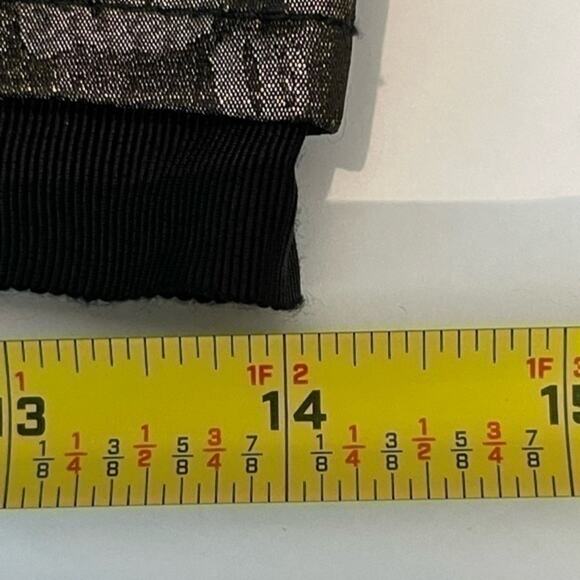 LOFT Metallic Black Gold Party Event Disco Y2K Pencil Skirt NWOT Size 2P - Picture 10 of 11